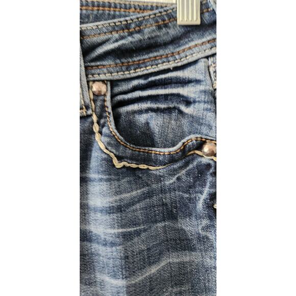 Ariat Jeans Womens 25R Ruby Bootcut Blue Long Denim Pants Embroidered Ladies - Picture 5 of 10